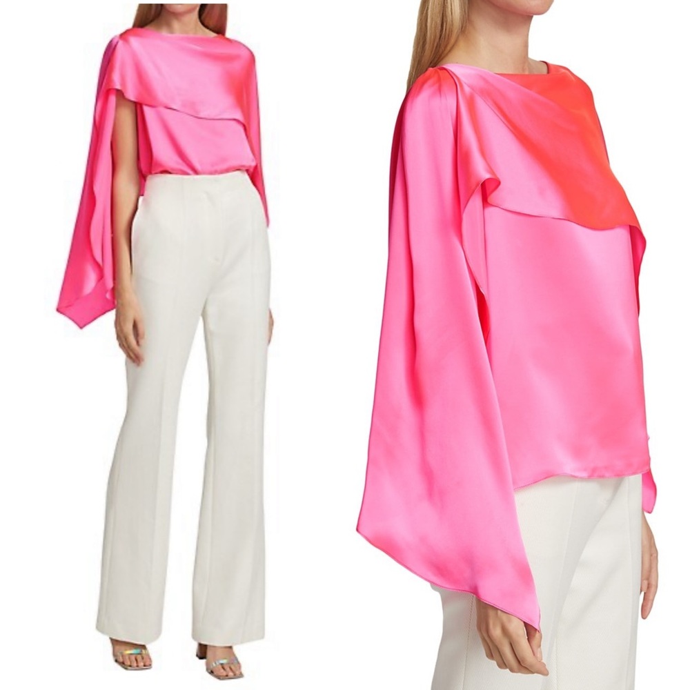 NEW Halston
Dahlia Draped Charmeuse Top